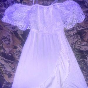 White Off-Shoulder Lace Dress
